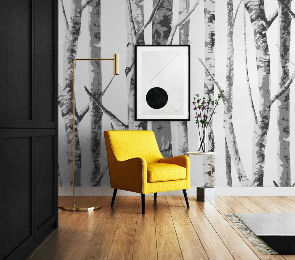 Group of trees with no leaves