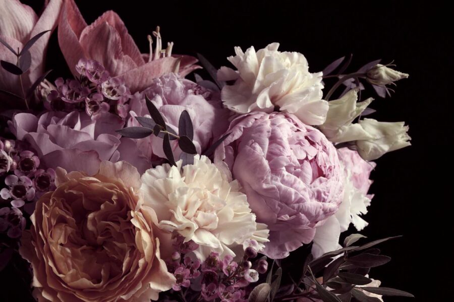 Delicate bloemen in zachte tinten