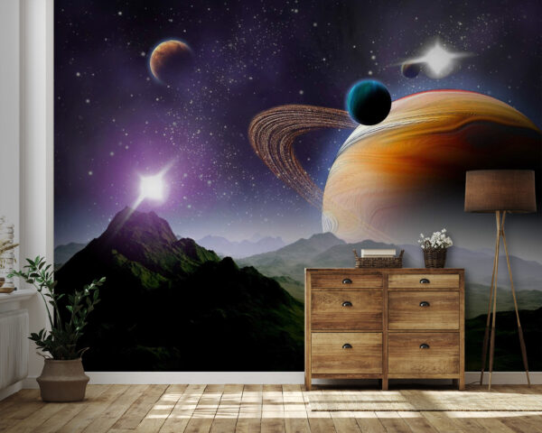 Planeten en sterren in de ruimte Planeten en sterren in de ruimte