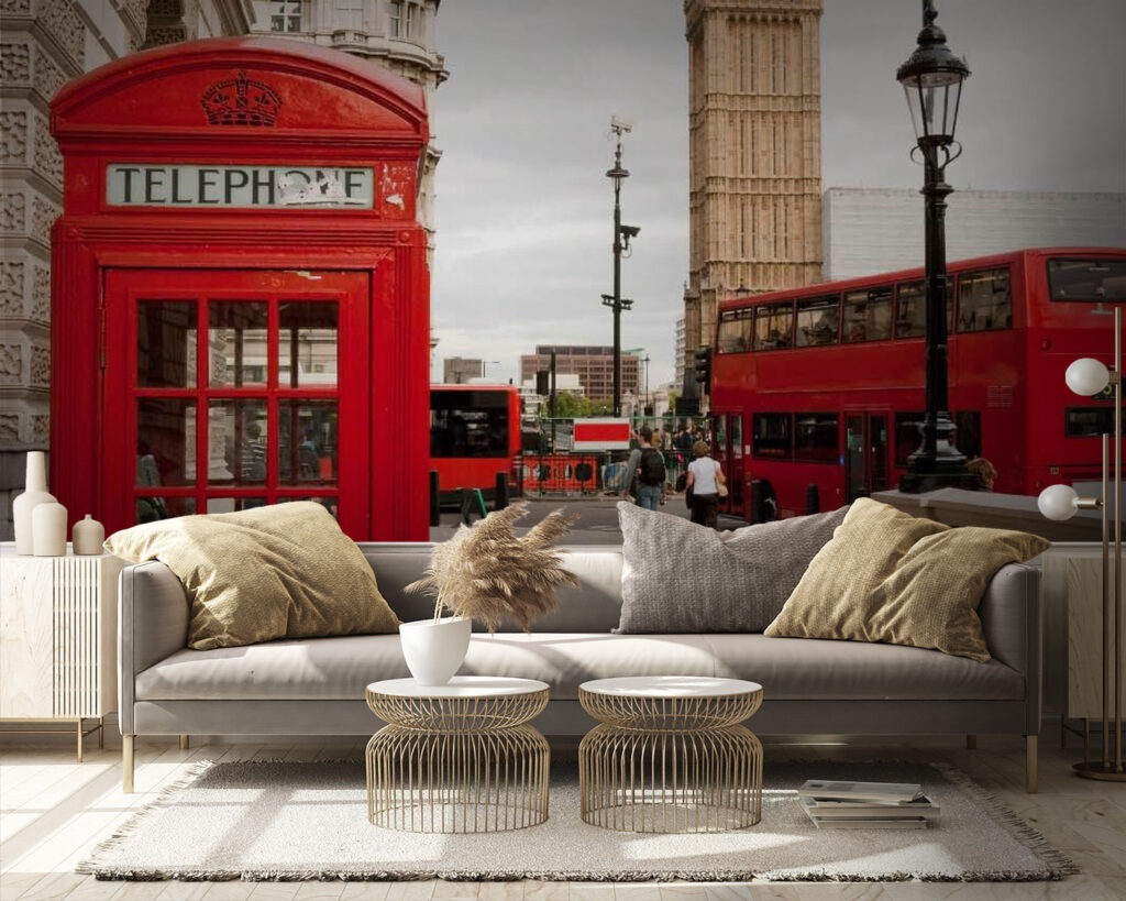 Rode telefooncel in een stad u55730pig9 1024x819 - Rode telefooncel in een stad - tegory