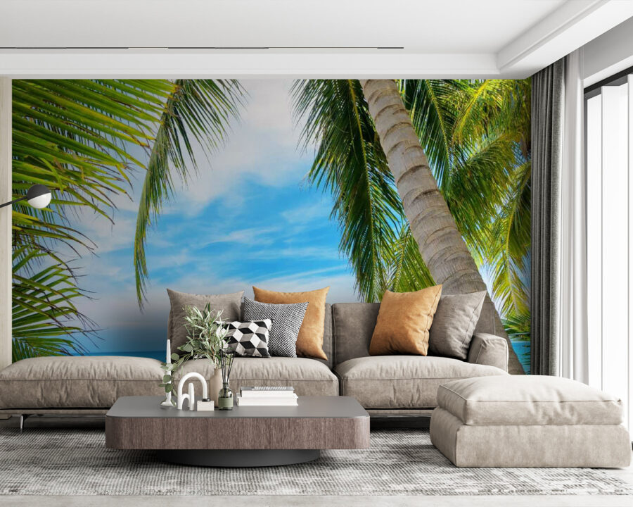 Palmbomen op een strand