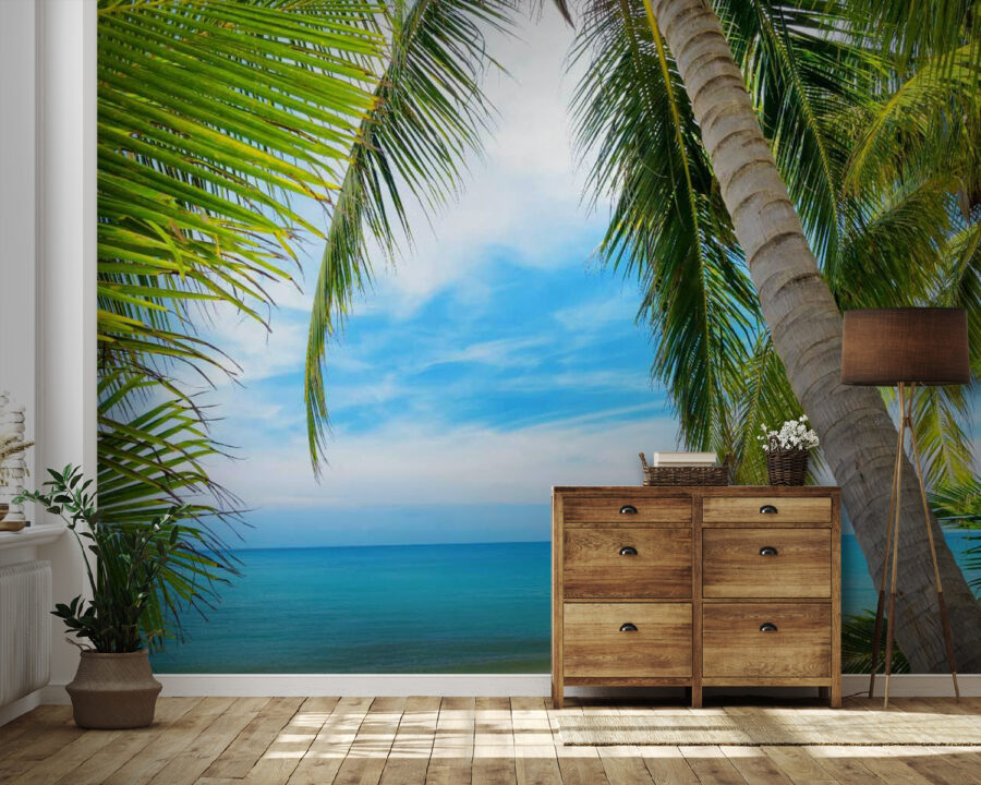 Palmbomen op een strand