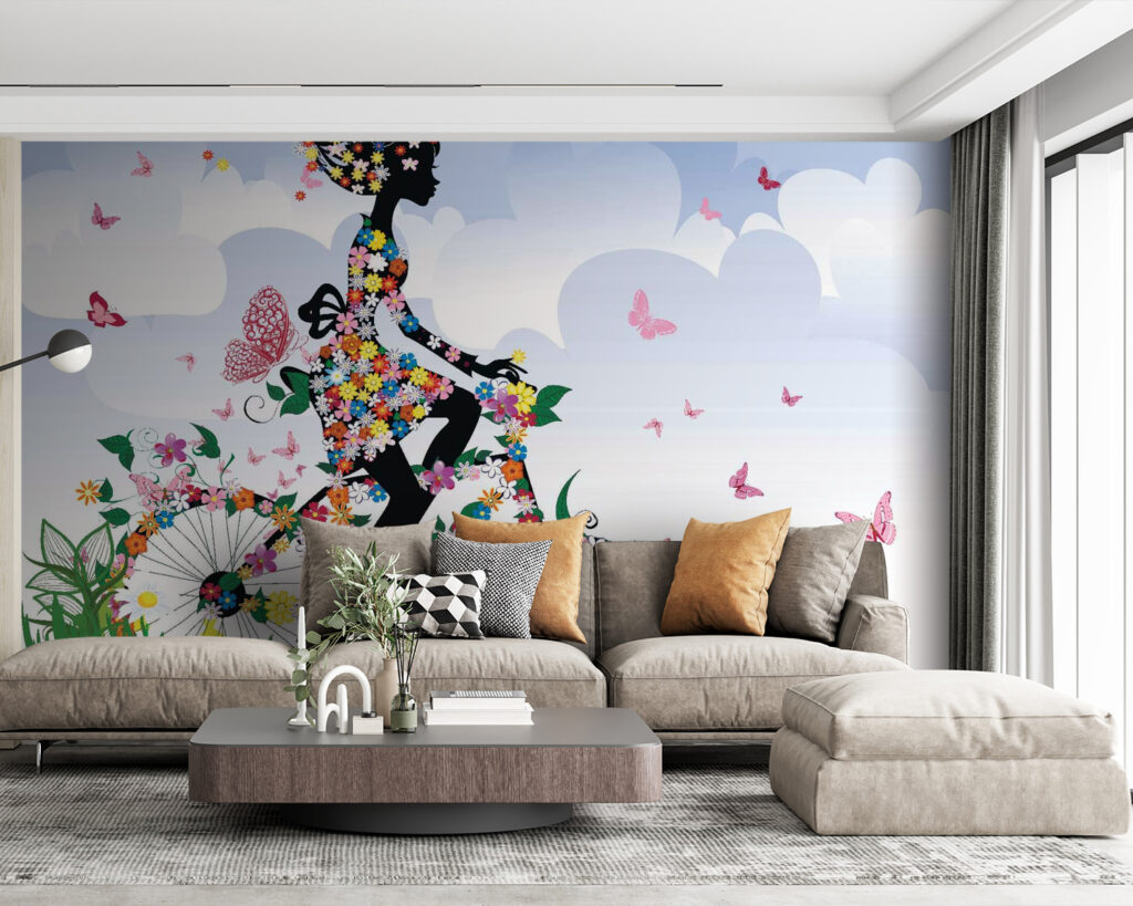 Fietsende vrouw met bloemen u55195pig63 1024x819 - Fietsende vrouw met bloemen - tegory