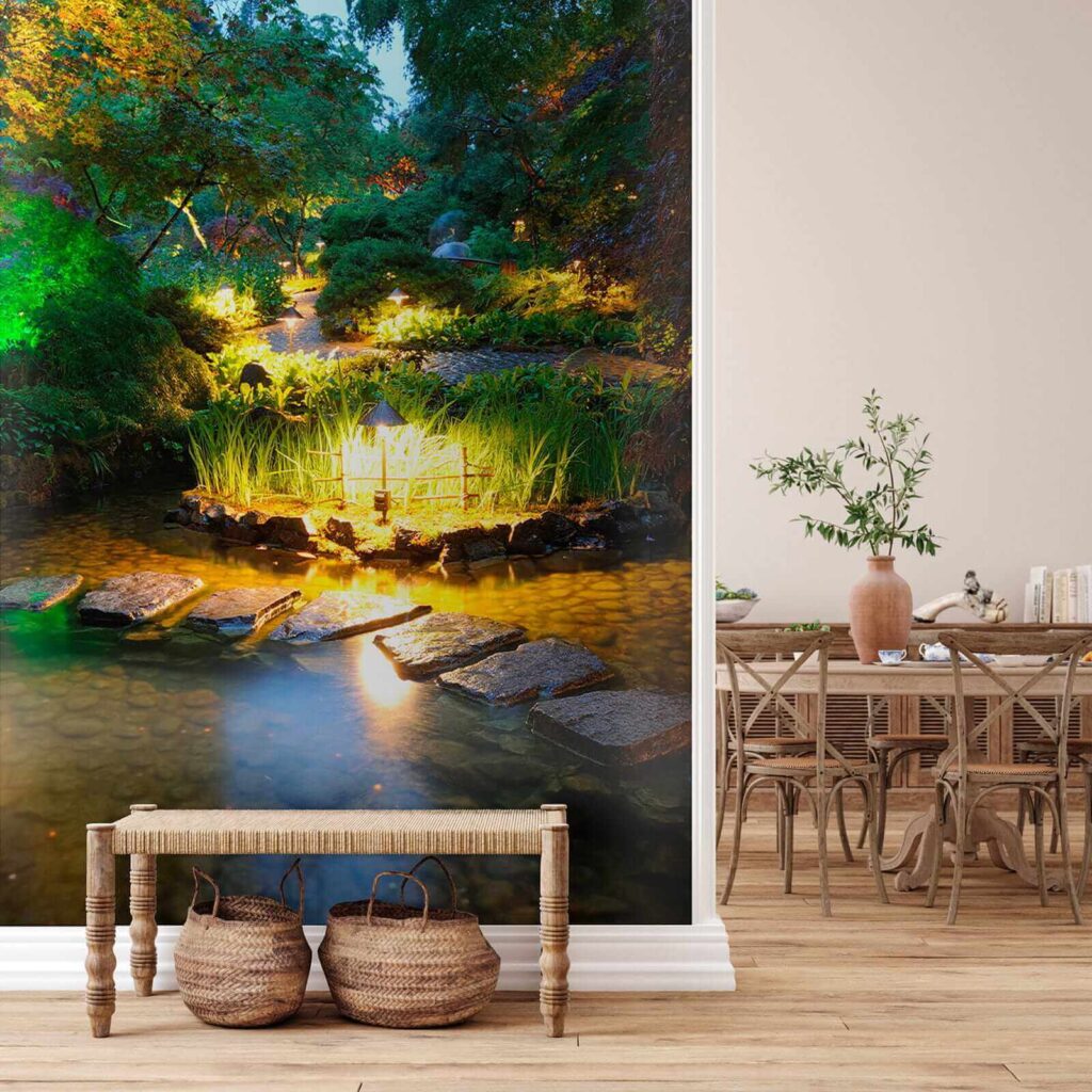 Stenen pad in een vijver met verlichting u55184pih1 1024x1024 - Stenen pad in een vijver met verlichting - tegory