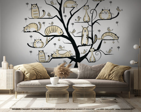 Boom met katten erop Boom met katten erop