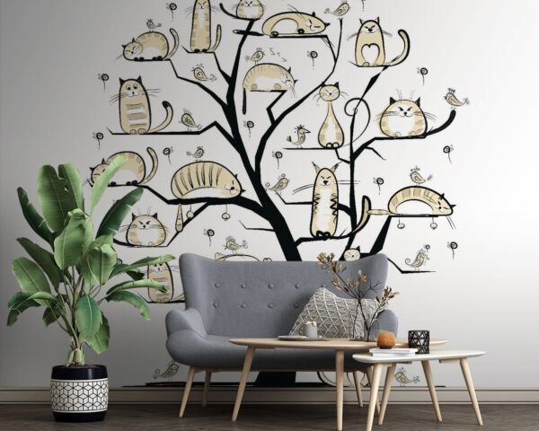 Boom met katten erop Boom met katten erop