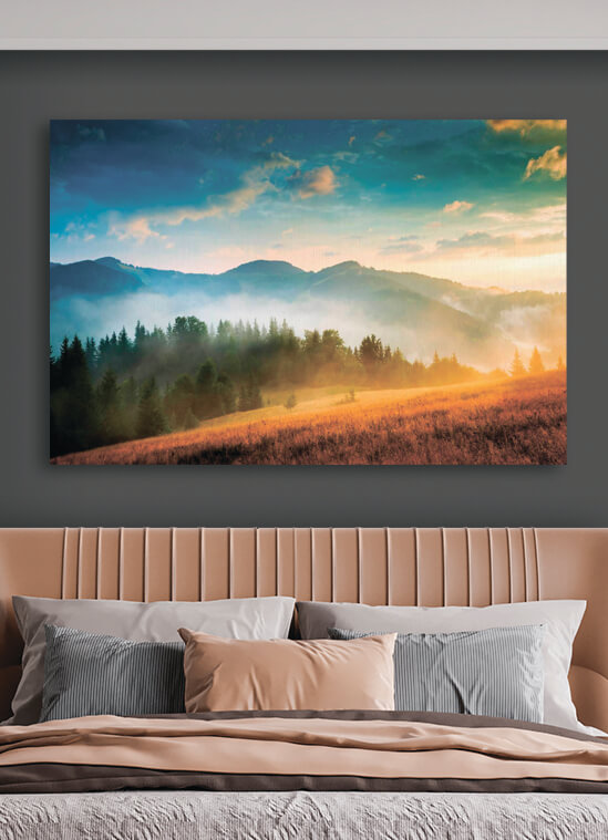 Landscape with trees and mountains Landscape with trees and mountains