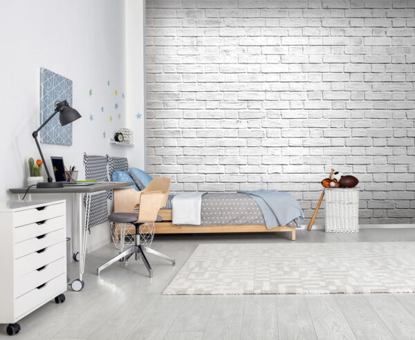 Witte bakstenen muur met veel kleine bakstenen Witte bakstenen muur met veel kleine bakstenen