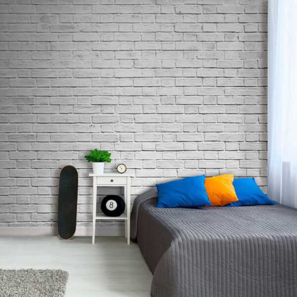 Witte bakstenen muur met veel kleine bakstenen Witte bakstenen muur met veel kleine bakstenen