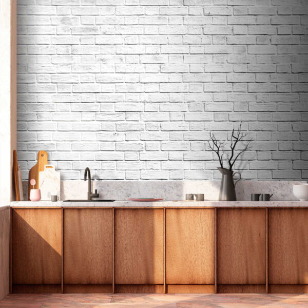 Witte bakstenen muur met veel kleine bakstenen Witte bakstenen muur met veel kleine bakstenen