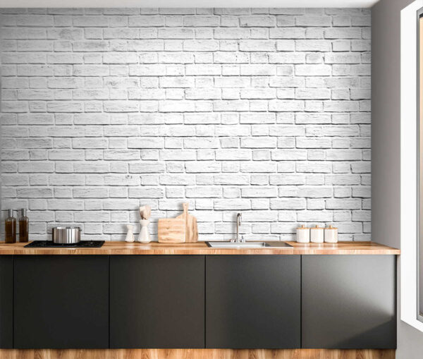 Witte bakstenen muur met veel kleine bakstenen Witte bakstenen muur met veel kleine bakstenen