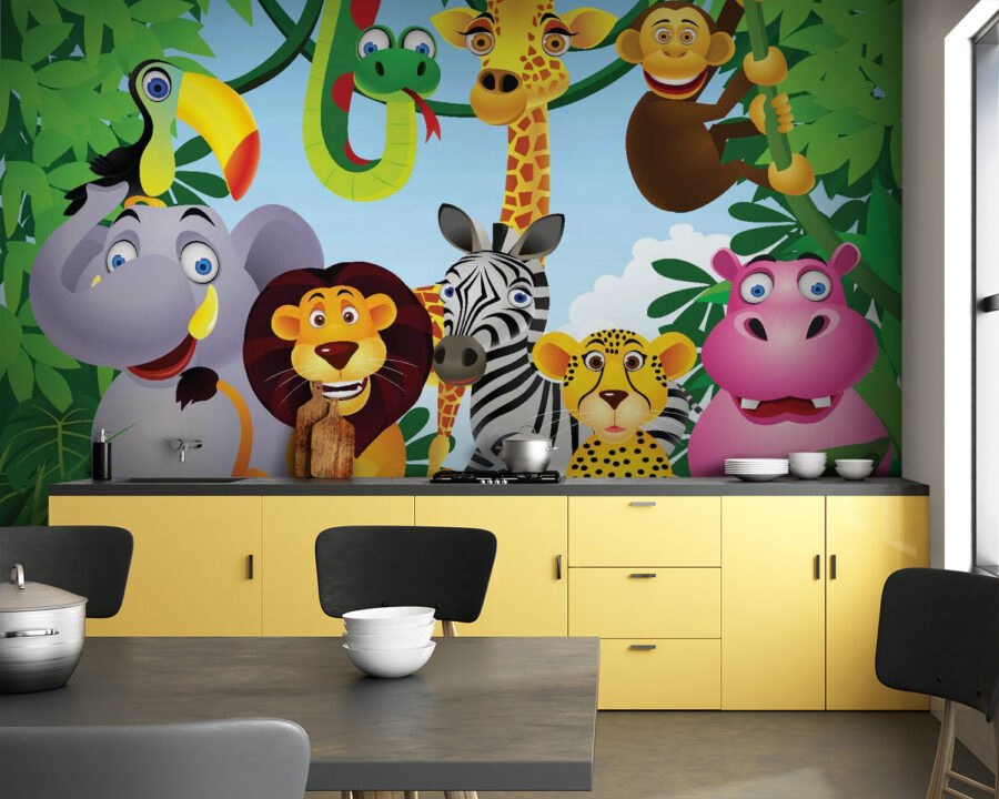 Groep dieren in de jungle Groep dieren in de jungle