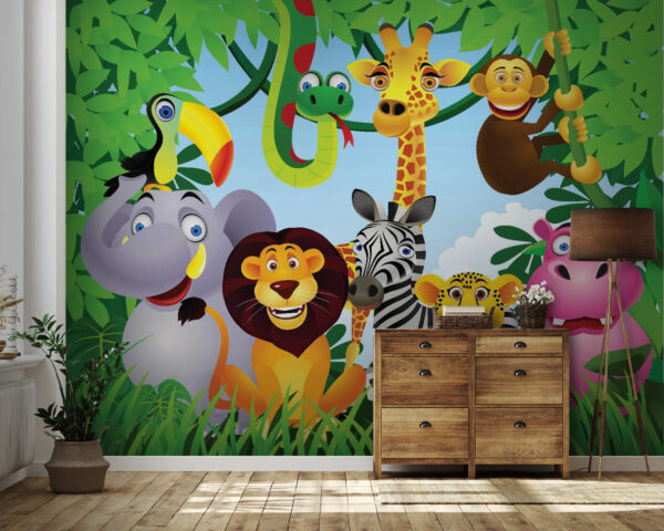 Groep dieren in de jungle Groep dieren in de jungle