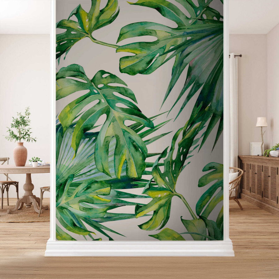 Weelderige groene bladeren in een levendig arrangement.