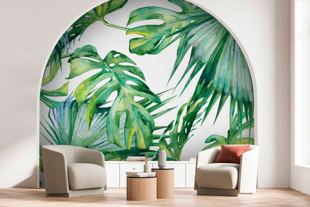 Lush green leaves in vibrant arrangement Lush green leaves in vibrant arrangement