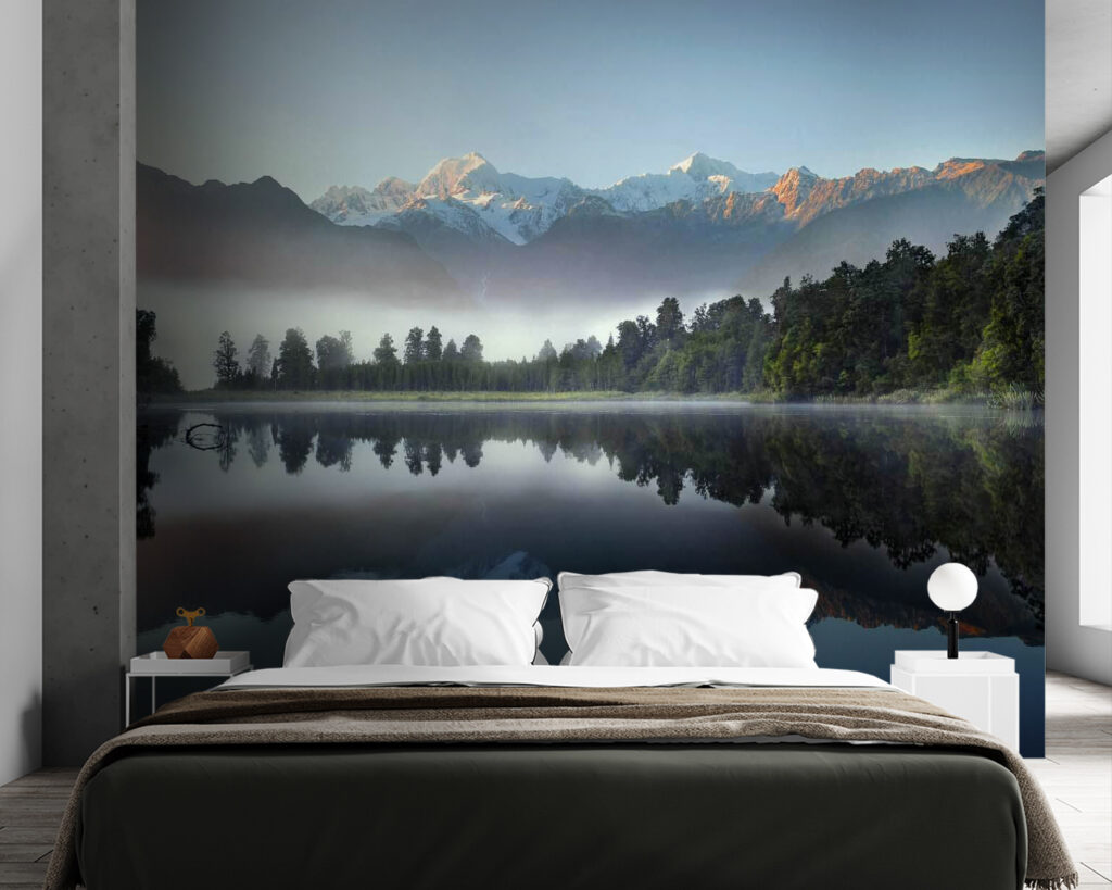 Meer met bomen en bergen op de achtergrond u53417pib84m 1024x819 - Meer met bomen en bergen op de achtergrond - tegory