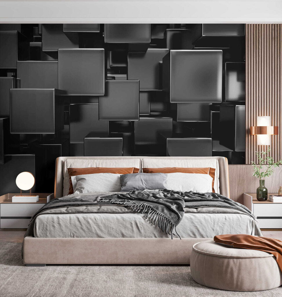 Group of black cubes Group of black cubes