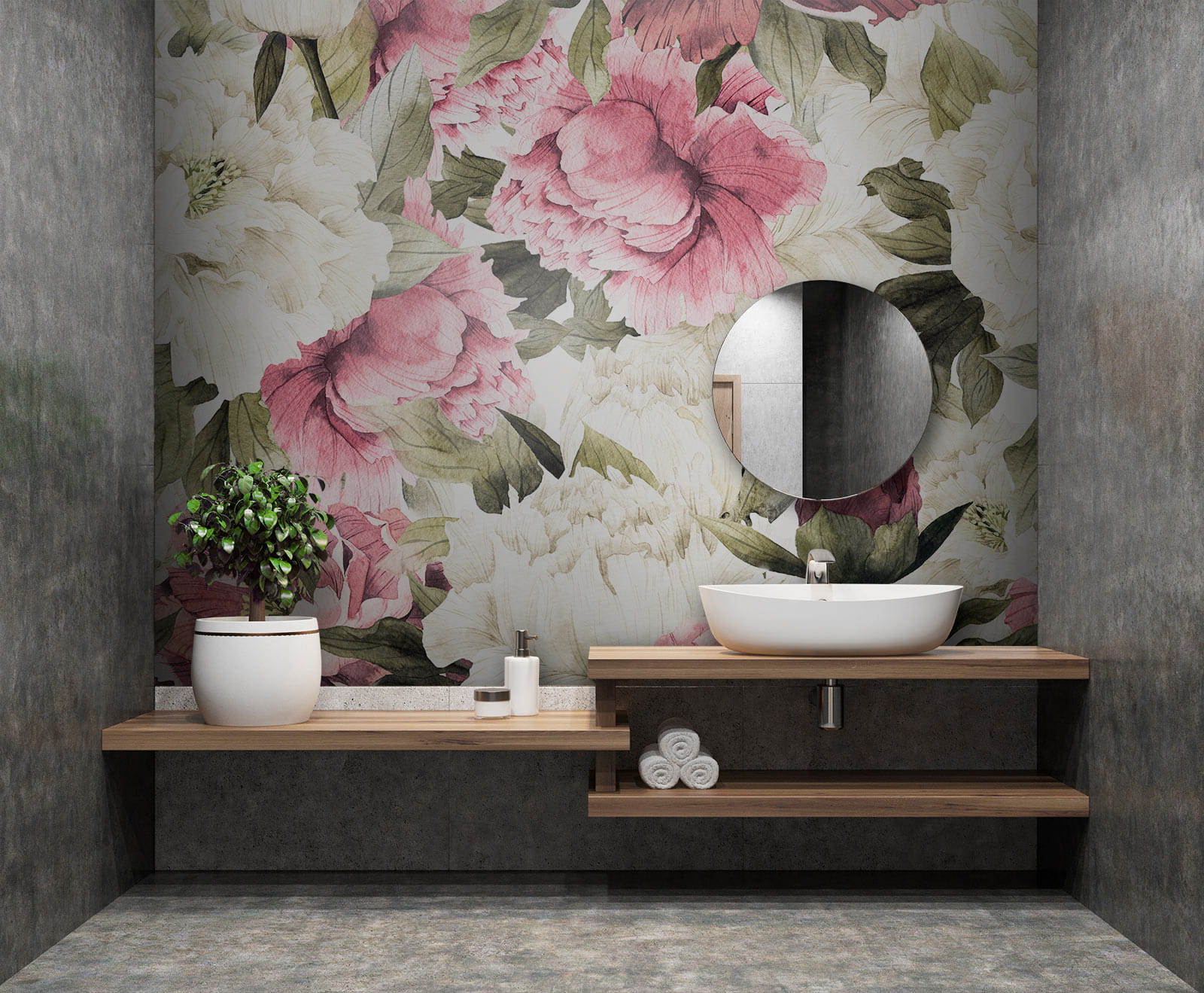 Patroon van roze en witte bloemen u53064pit1m - Patroon van roze en witte bloemen - tegory