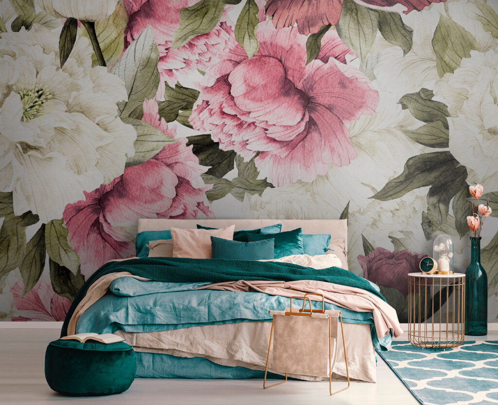 Patroon van roze en witte bloemen u53064pib1 1024x833 - Patroon van roze en witte bloemen - tegory