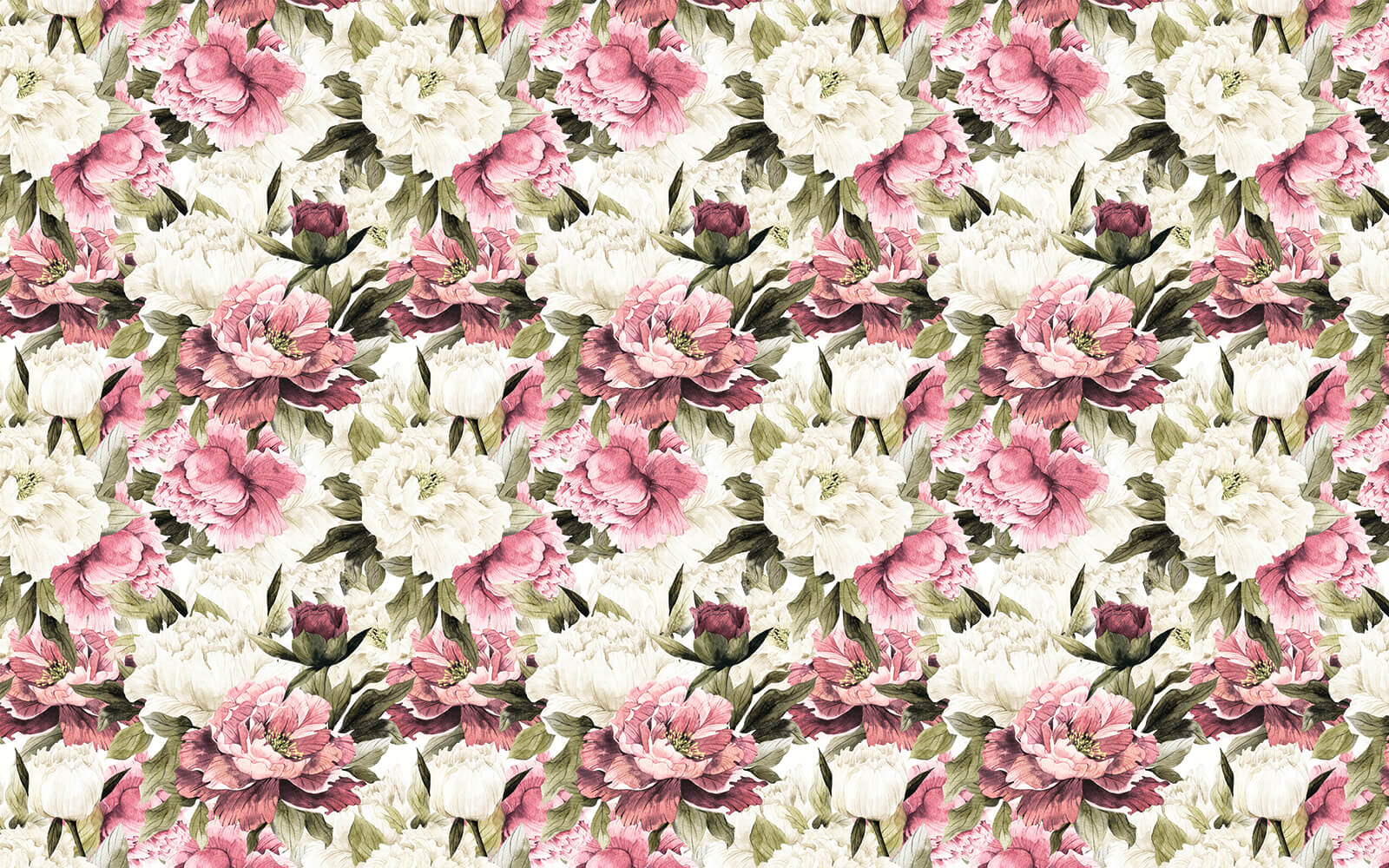 Patroon van roze en witte bloemen u53064p - Patroon van roze en witte bloemen - tegory