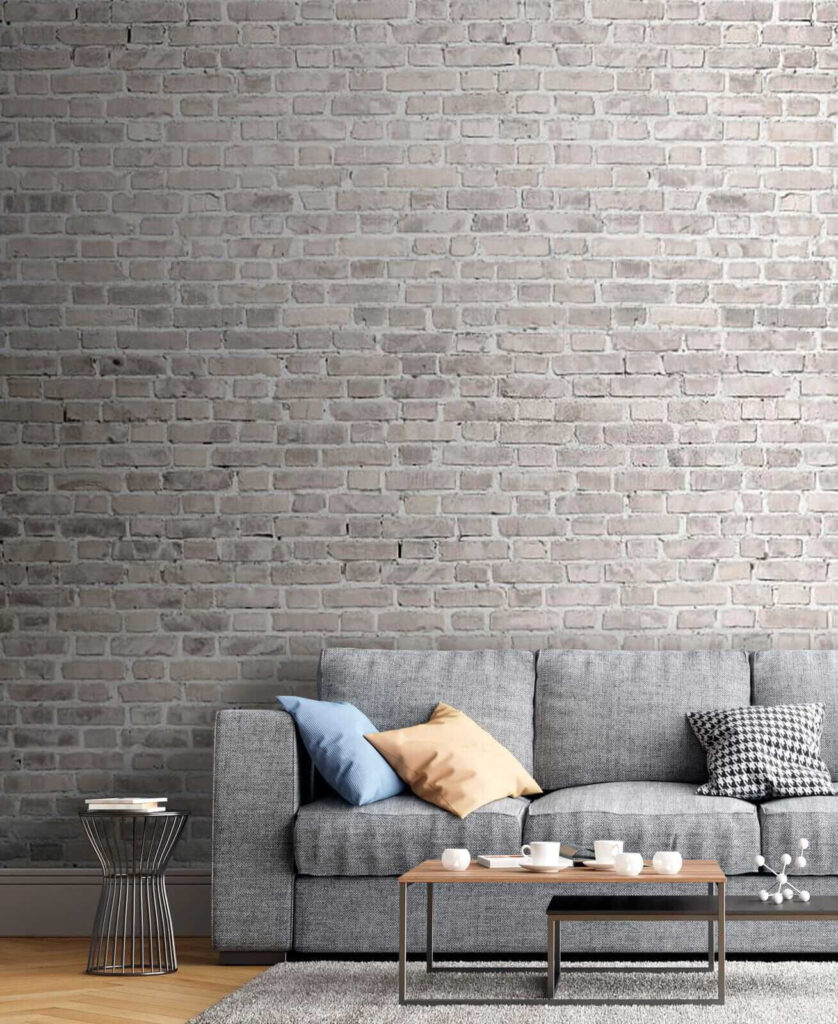 White brick wall with grey bricks White brick wall with grey bricks