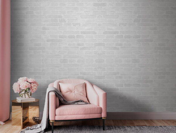 Witte bakstenen muur met veel rechthoekige bakstenen Witte bakstenen muur met veel rechthoekige bakstenen