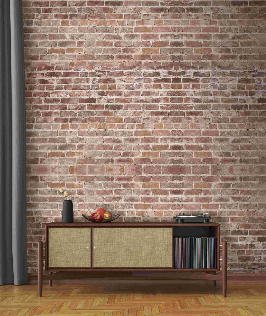 Bakstenen muur met veel bakstenen