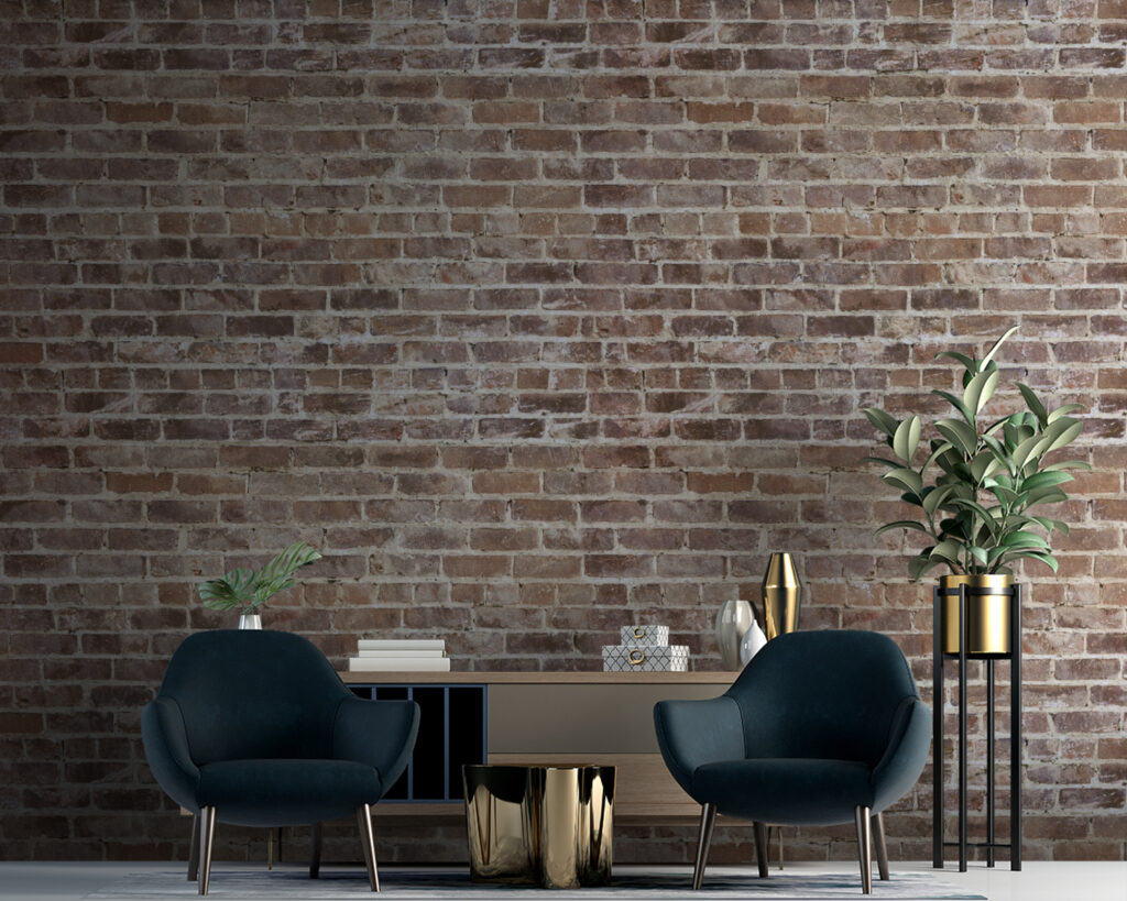 Brick wall with many bricks