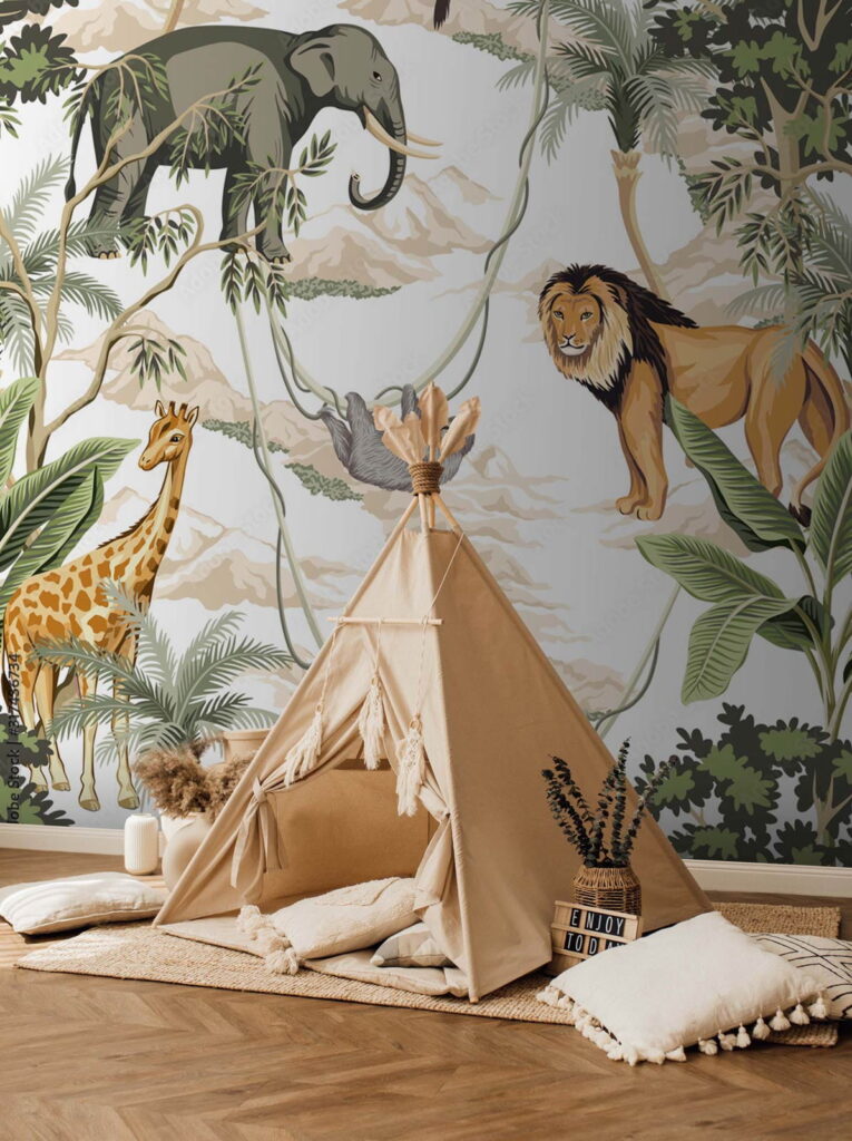 Behang met dieren en bomen u51916pir2m 765x1024 - Behang met dieren en bomen - tegory