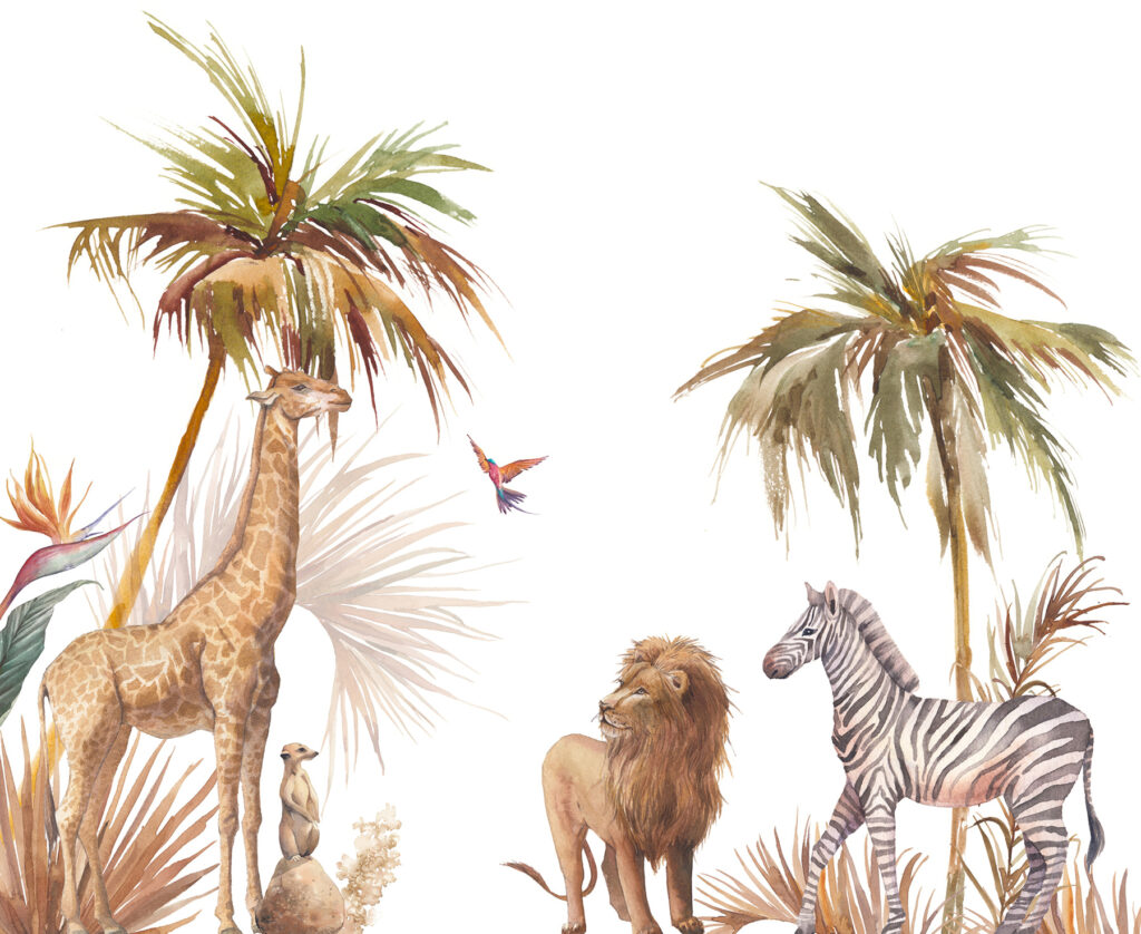 Groep dieren in een jungle Groep dieren in een jungle