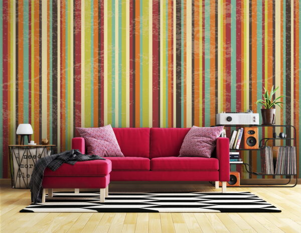 Kleurrijke gestreepte achtergrond met verschillende kleuren Kleurrijke gestreepte achtergrond met verschillende kleuren