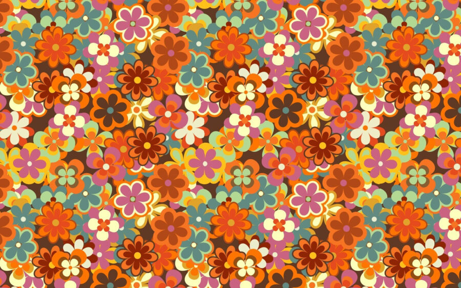 Groep kleurrijke bloemen Groep kleurrijke bloemen