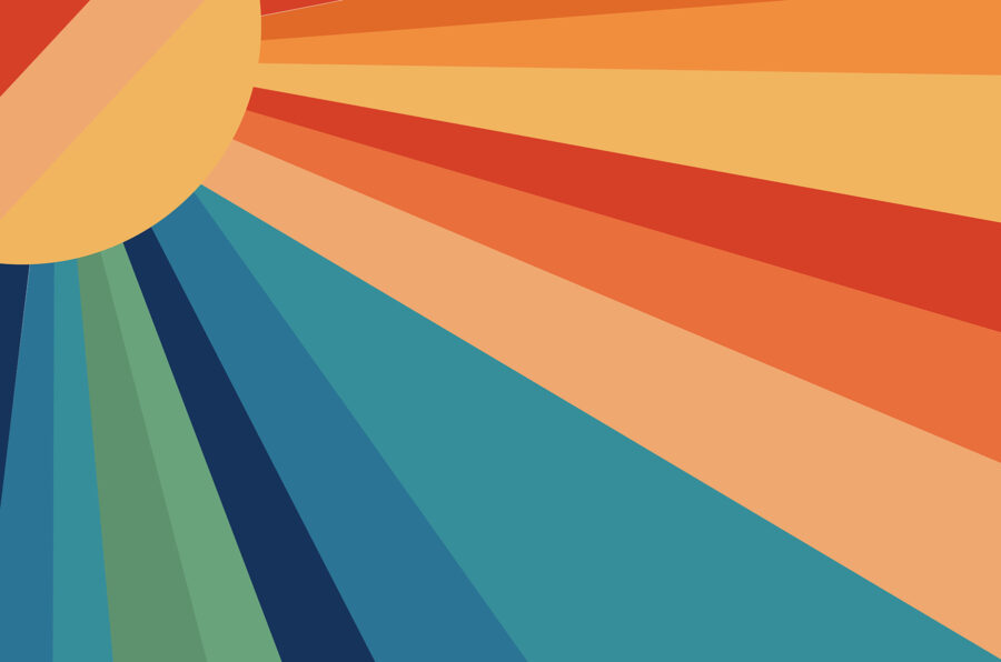 Zon met vele kleuren Zon met vele kleuren