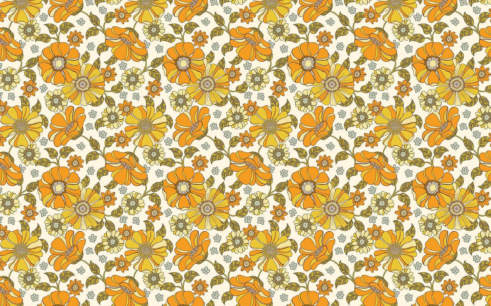 Patroon van bloemen en bladeren u51623p - Patroon van bloemen en bladeren - tegory