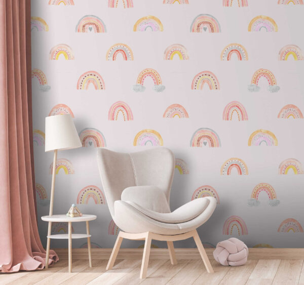 Patroon van regenbogen op een witte achtergrond Patroon van regenbogen op een witte achtergrond