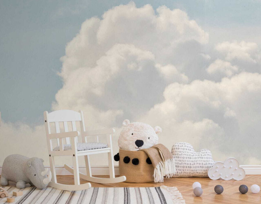 Grote witte wolk in de lucht