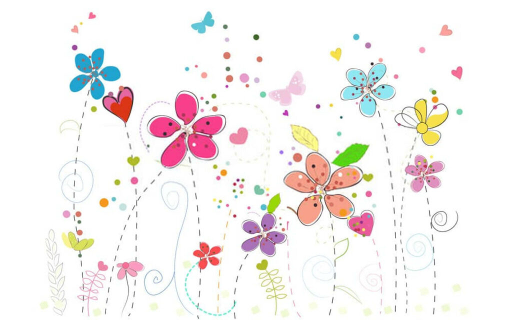 Groep bloemen met vlinders u51046p 1024x640 - Groep bloemen met vlinders - tegory