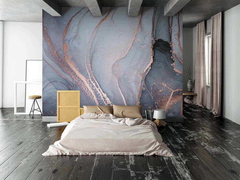 Abstract flowing patterns in soft hues