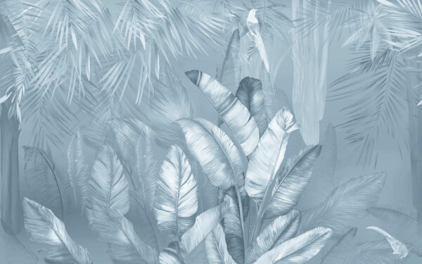 Sereen gebladerte in de jungle in zachte tinten. Sereen gebladerte in de jungle in zachte tinten.