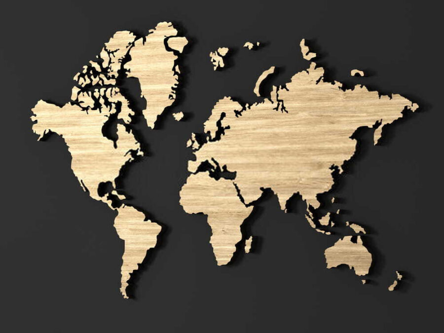 Kaart van de wereld