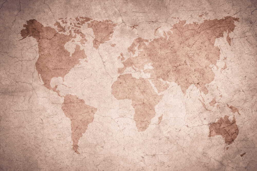 Kaart van de wereld