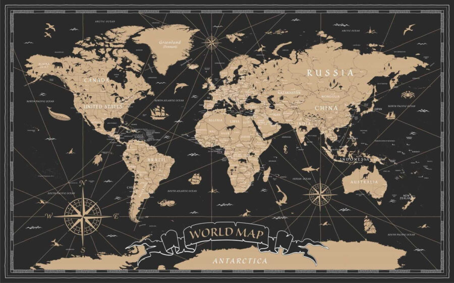 Kaart van de wereld