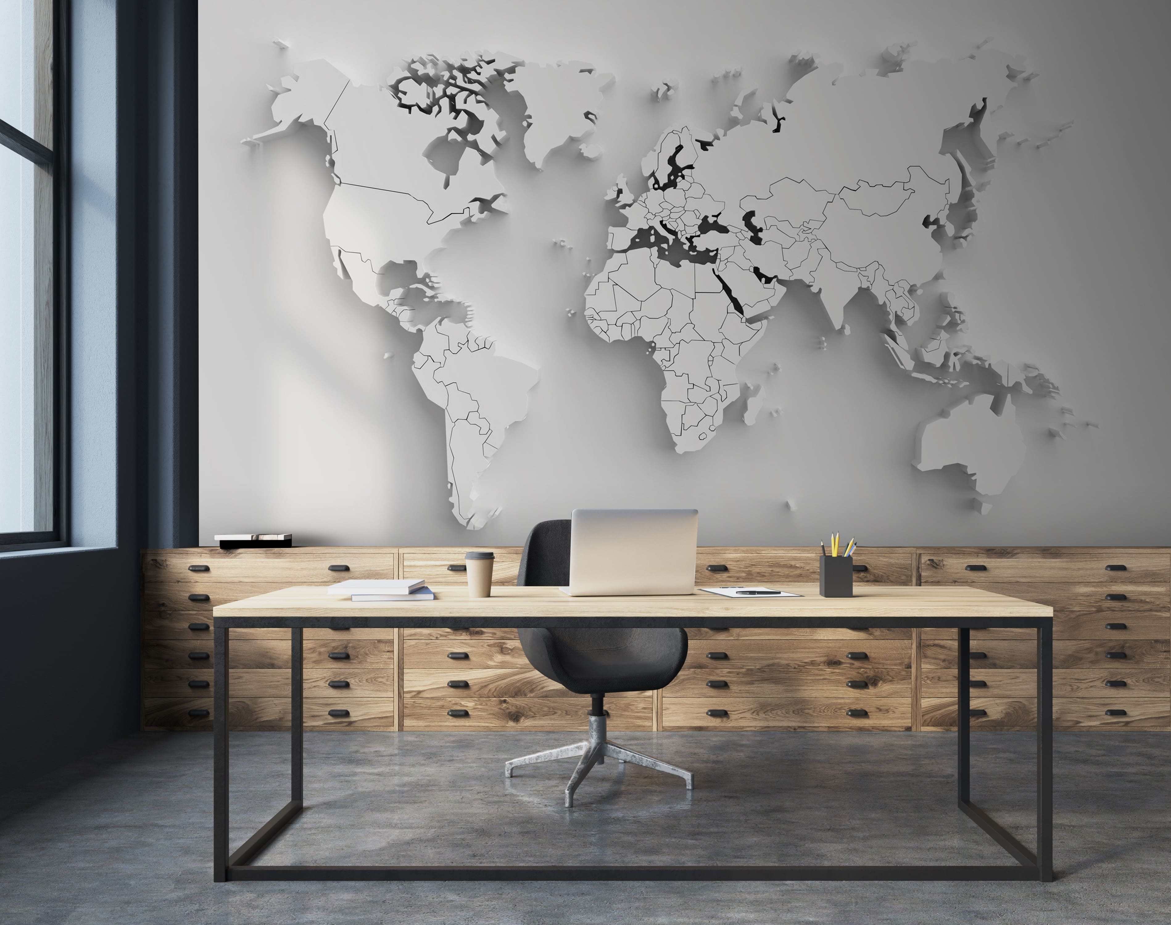 Kaart van de wereld u50398piw1m - Kaart van de wereld - tegory