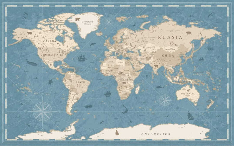 Kaart van de wereld