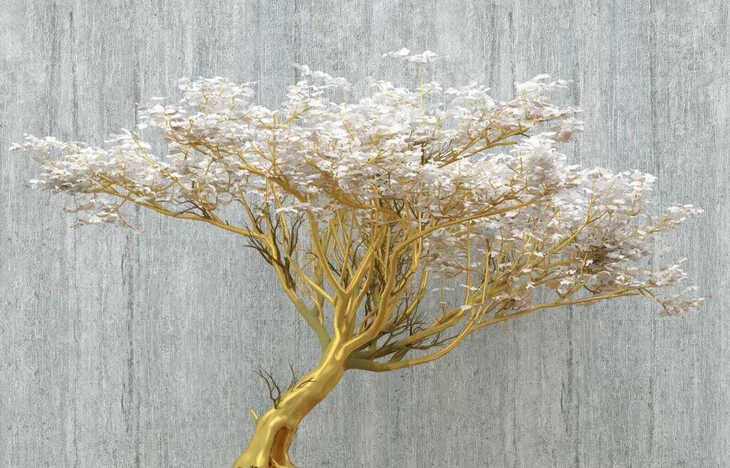 Boom met witte bloemen Boom met witte bloemen