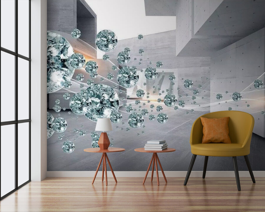 Grote diamanten cluster in een kamer