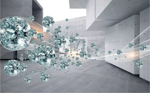 Grote diamanten cluster in een kamer Grote diamanten cluster in een kamer