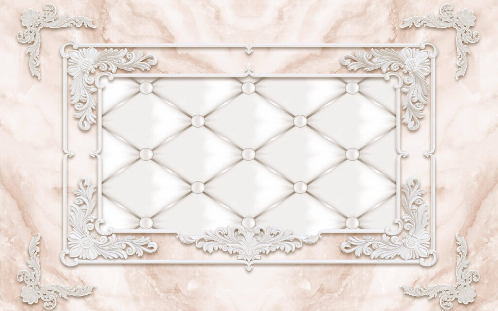 Wit frame met witte knoppen en stippen Wit frame met witte knoppen en stippen