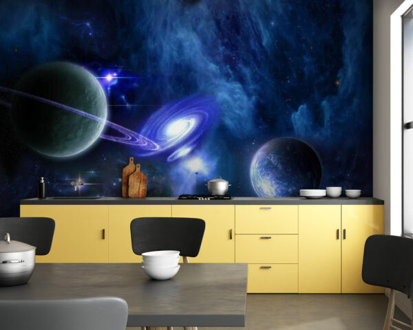 Planeten in de ruimte met planeten en sterren Planeten in de ruimte met planeten en sterren