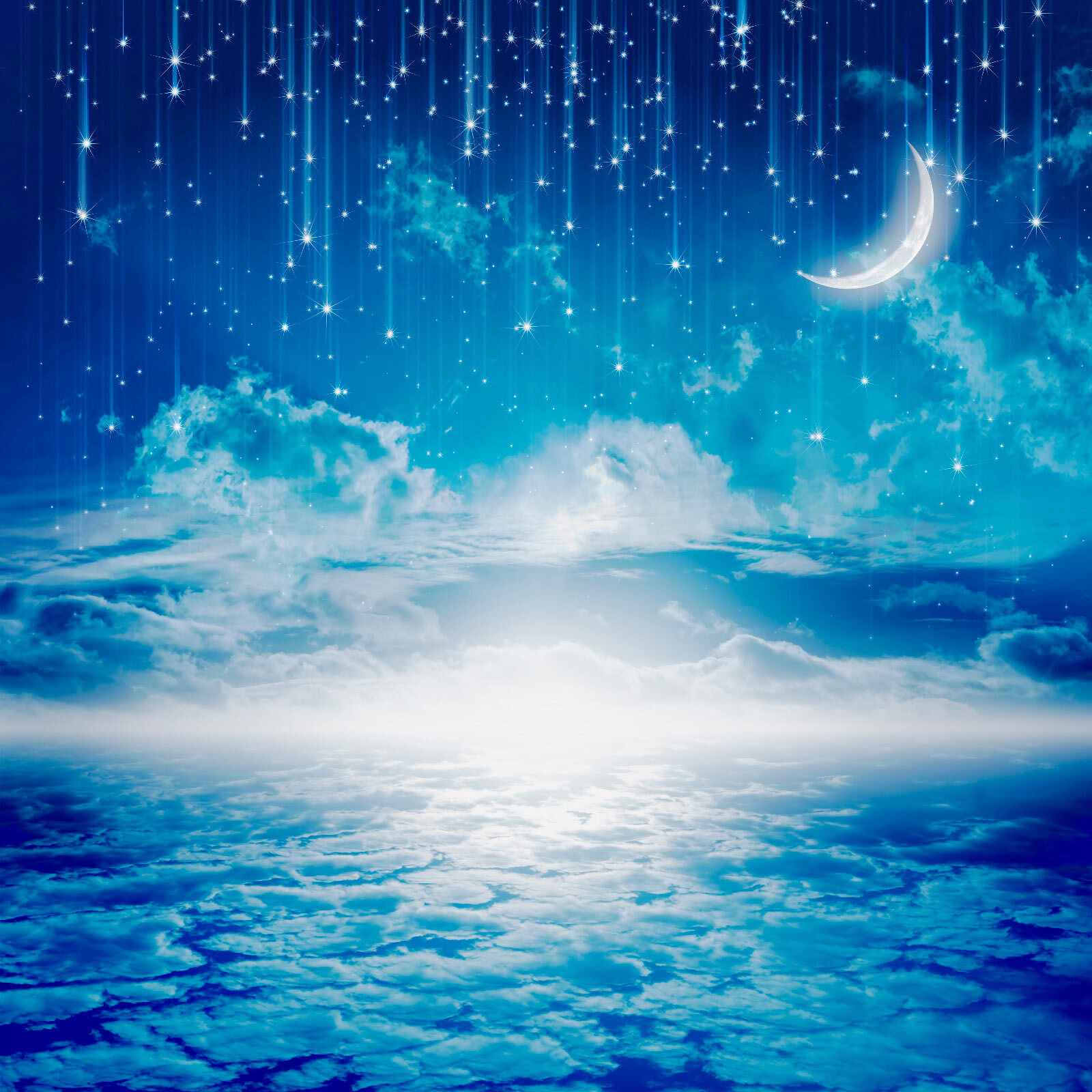 u44045p - Maan en sterren aan de hemel - tegory